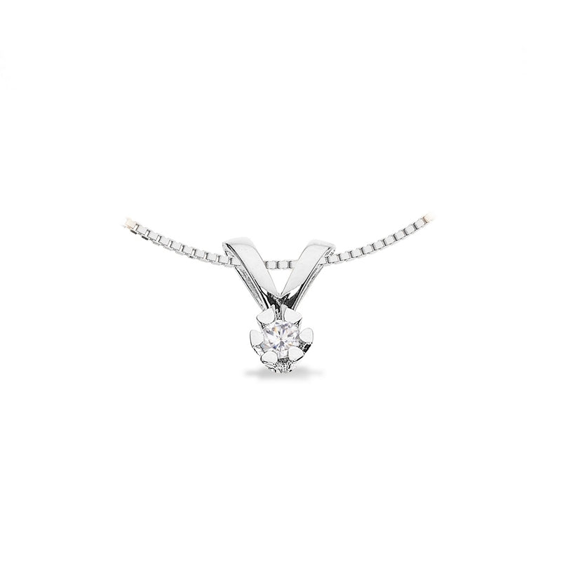 Vida vedhæng i 14 kt hvidguld med diamant 0,03–0,50 ct fra Scrouples